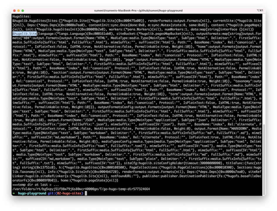 HugoSites Go Run